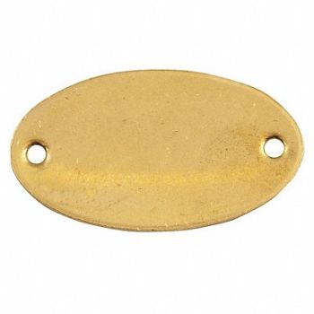 C.H. HANSON Blank Tag Brass 1in H 1 7/8in W PK25, 9EVN8