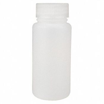 LAB SAFETY SUPPLY Bottle 250mL Plastic Wide PK12, 9F493