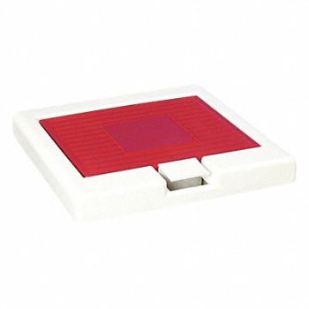 SP SCIENCEWARE Trash Can Top Flat Red White, 9FCE5