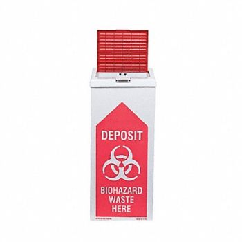 GRAINGER APPROVED Biohazard Burn Box 27 in H PK6, 9TXM5