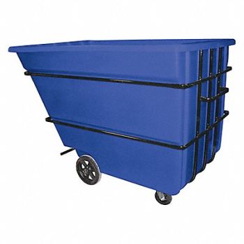 GRAINGER APPROVED Tilt Truck Heavy-Duty 2-1/4 cu yd. Blue, 9G956