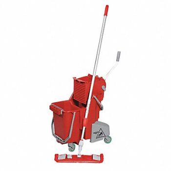 UNGER Mop Bucket and Wringer Red 8 gal, 9GAM1