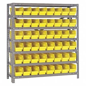 QUANTUM STORAGE SYSTEMS E1511 Bin Shlvng 12inx39inx36in Yellow, 9GC08