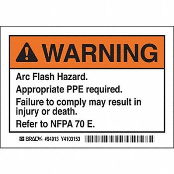 BRADY Label 3 1/2 inx5 in Polyester PK5, 9GCT6
