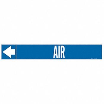 BRADY Pipe Marker Air 1 in H 8 in W, 9GEF8