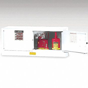 JUSTRITE Flammable Safety Cabinet 12 gal White, 102XM0