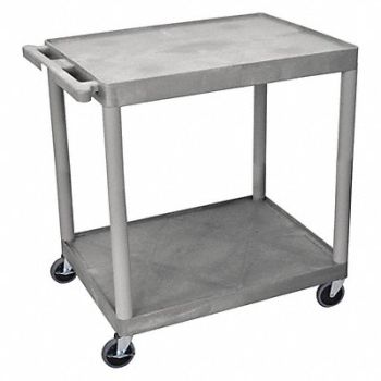 GRAINGER APPROVED Utility Cart 250 lb Cap. PE 2 Shelves, 9GV15
