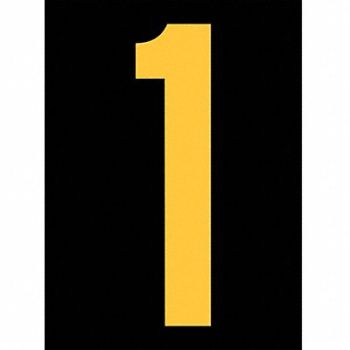 STRANCO INC Reflective Number Label 1 2-1/2in H PK25, 9HM86