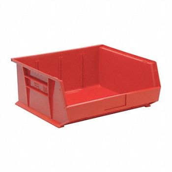 QUANTUM STORAGE SYSTEMS F0607 Hang and Stack Bin Red PP 7 in, 9HZ58