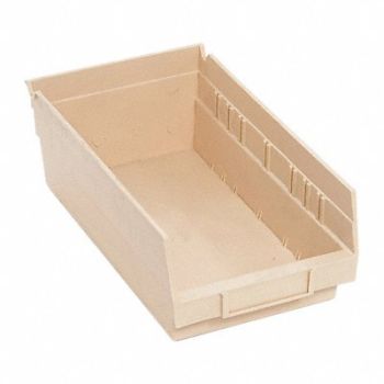 QUANTUM STORAGE SYSTEMS F0614 Shelf Bin Ivory Polypropylene 4 in, 9HZ64