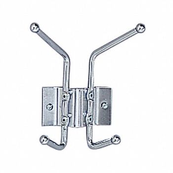 SAFCO 2 Hook Coat Rack 7-1/16Hx6-1/2H Chrome, 9J304