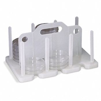 SP SCIENCEWARE RACK PETRI DISH WH 7 IN HX8.25, 9J486