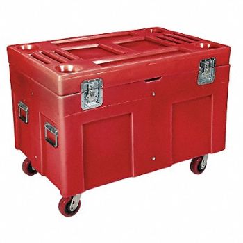 MYTON INDUSTRIES F1331 Storage Cart Red Polyethylene 34 in, 9J713