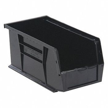 QUANTUM STORAGE SYSTEMS F0600 Hang and Stack Bin Black PP 5 in, 9J721