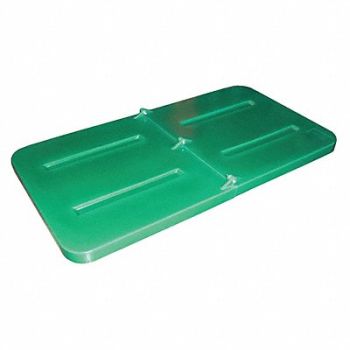 GRAINGER APPROVED Tilt Truck Lid Green Fits 1/3 cu yd., 9JAM9