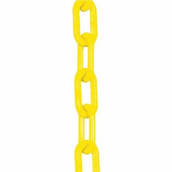MR. CHAIN E1222 Plastic Chain 2 In x 100 ft Yellow, 9JD57