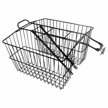 GRAINGER APPROVED Twin Rear Carrier Basket, 9JW34