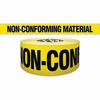 GRAINGER APPROVED Barricade Tape Yellow/Black 1000ft x 3In, 9JY51