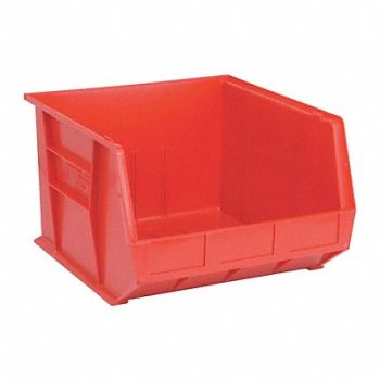 QUANTUM STORAGE SYSTEMS F0611 Hang and Stack Bin Red PP 11 in, 9JZ13
