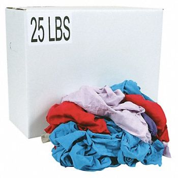 GRAINGER APPROVED Cloth Rag New Size Varies, 9JZ92