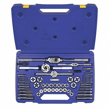 IRWIN HANSON Tap/Die Set 53pc Metric, 9K175