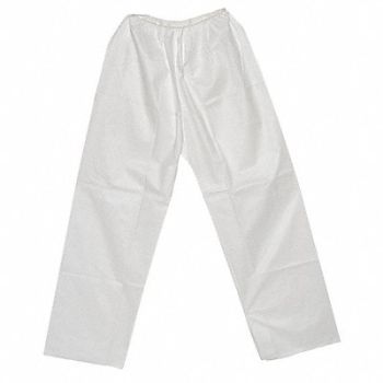 GRAINGER APPROVED Disposable Pants XL White Elastic Waist, 9PA26