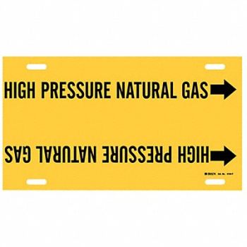 BRADY Pipe Mrkr High Prssre Natural Gas 8in H, 9KAC9