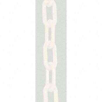 MR. CHAIN E1223 Plastic Chain 3 In x 100 ft White, 9KAD6
