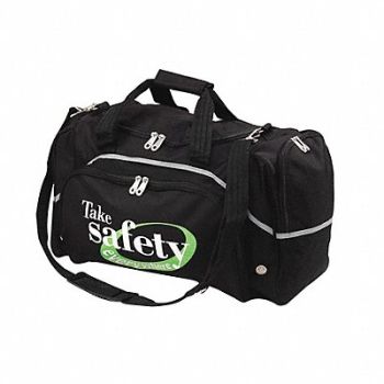 QUALITY RESOURCE GROUP Duffel Bag Safety Everywhere Black, 9KDN3
