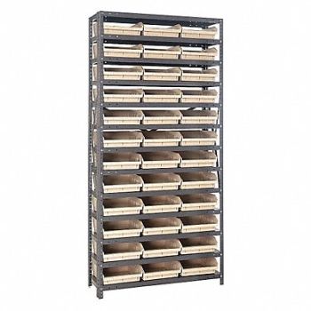 QUANTUM STORAGE SYSTEMS E1509 Bin Shlvng 12inx75inx36in Ivory, 9KGJ4
