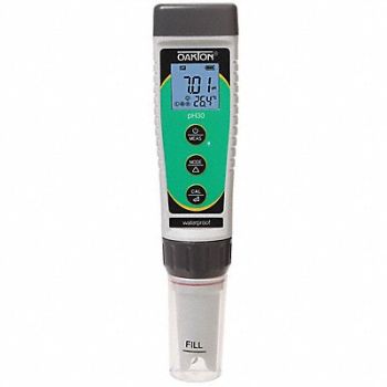OAKTON PH Tester 30 H20 Proof -1.0 to 15 1-3 pt, 9KJ81