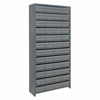 QUANTUM STORAGE SYSTEMS E6884 Enclosed Bin Shlvng 12x75x36in Gray, 9KVM7
