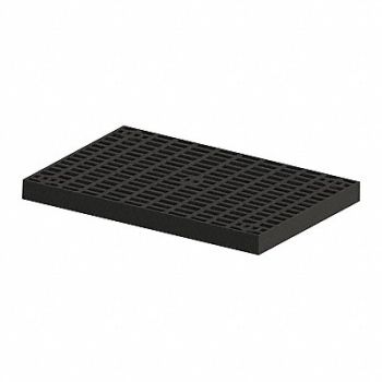 GRAINGER APPROVED Stackable Platform Black 24 x36, 9KZF0