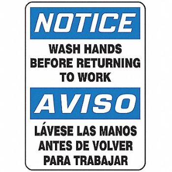 ACCUFORM Spanish-Bilingual Notice Sign 14 X10, 772Z40