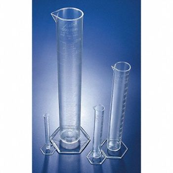 LAB SAFETY SUPPLY Graduated Cylinder 10mL .2mL Grads PP, 9WJ86