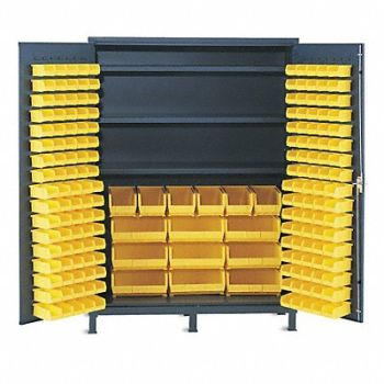 VARI-TUFF Bin Cab 84 x60 x24 SmkGry 185YlwBns, 9LA88