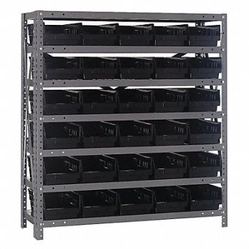 QUANTUM STORAGE SYSTEMS E1512 Bin Shlvng 12inx39inx36in Black, 9LAJ7