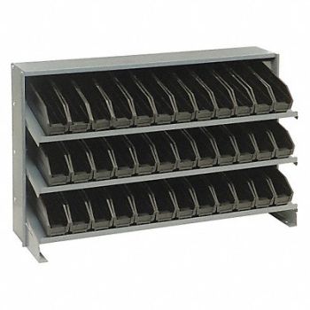 QUANTUM STORAGE SYSTEMS E1539 Bench Pick Rack 12x21x36in Black, 9LAJ8