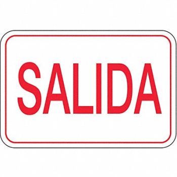 UNITED VISUAL PRODUCTS Exit Sign 7 in x 10 in Plastic, 6JLC3