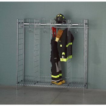 GROVES Turnout Gear Rack 2 Side 16 Compartment, 9LC88