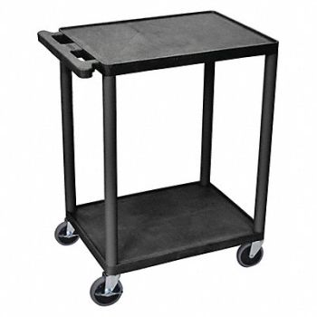GRAINGER APPROVED Utility Cart 300 lb Cap. PE 2 Shelves, 9LDF2