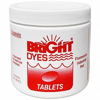 BRIGHT DYES Dye Tracer Tablet Red PK200, 9LEP0