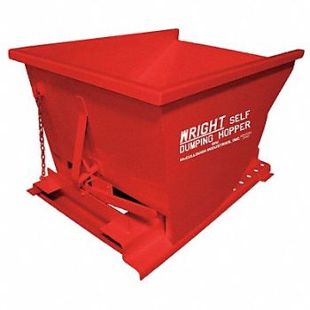 GRAINGER APPROVED Self Dumping Hopper 4000 lb Red, 9LEZ2