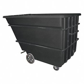 GRAINGER APPROVED Tilt Truck Heavy-Duty 2-1/4 cu yd Black, 9LF01