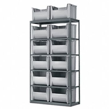 AKRO-MILS Bin Shlvng 18inx79inx36in Yellow, 9WHH2