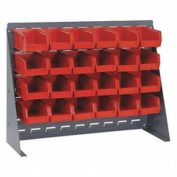 QUANTUM STORAGE SYSTEMS Louvrd Bnch Rk 1/4x21x27in LdCap 140lb, 9LFH0