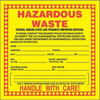 ACCUFORM DOT Handling Label Waste 6 W PK250, 8TZU1