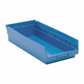 QUANTUM STORAGE SYSTEMS F0619 Shelf Bin Blue Polypropylene 4 in, 9LG51