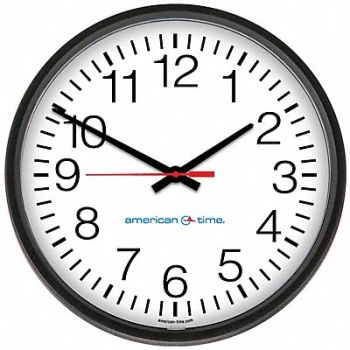 AMERICAN TIME Wall Clock Analog Battery, 9LGP8