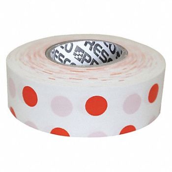 PRESCO PRODUCTS CO Flagging Tape Wh/Orng 300ft x 1-3/16 In, 9LH53